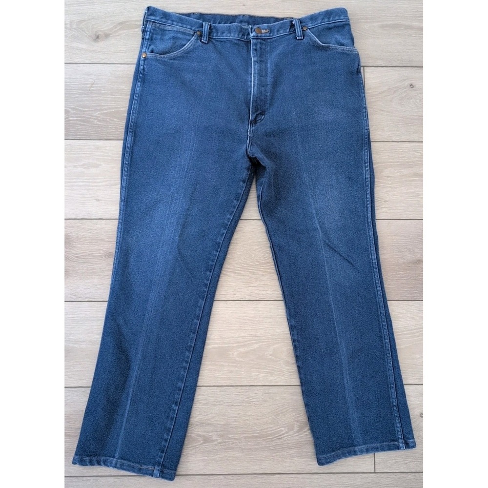 Wrangler Men's‎ Cowboy Cut Slim Stretch Straight Jeans 938NAV 40x30 Actual 38x28 - Picture 2 of 5